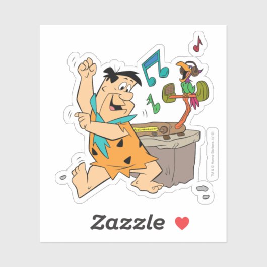 Flintstenen | Fred Flintstone Dancing Sticker (Vel)