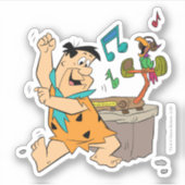 Flintstenen | Fred Flintstone Dancing Sticker (Voorkant)