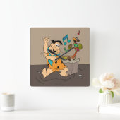 Flintstenen | Fred Flintstone Dancing Vierkante Klok (Huis)