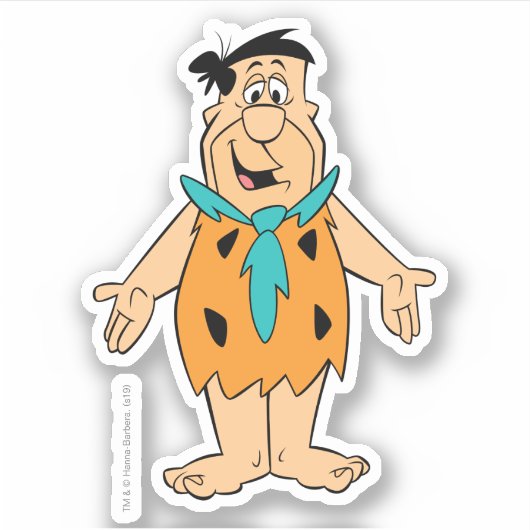 Flintstenen | Fred Flintstone Sticker (Voorkant)