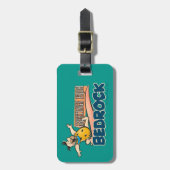 Flintstenen | Fred - groeten uit slaapsteen Bagagelabel (Voorkant verticaal)