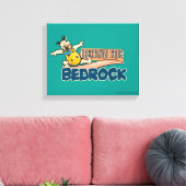 Flintstenen | Fred - groeten uit slaapsteen Canvas Afdruk (Insitu (Woonkamer))