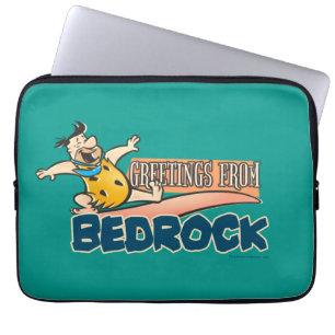 Flintstenen Fred - groeten uit slaapsteen Laptop Sleeve