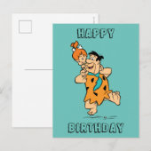 Flintstenen | Fred & Pebbles Flintstone Briefkaart (Voorkant / Achterkant)