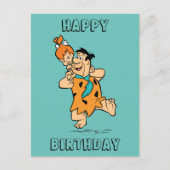 Flintstenen | Fred & Pebbles Flintstone Briefkaart (Voorkant)