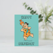 Flintstenen | Fred & Pebbles Flintstone Briefkaart (Staand voorkant)