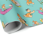 Flintstenen | Fred & Pebbles Flintstone Cadeaupapier (Rol Hoek)