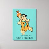 Flintstenen | Fred & Pebbles Flintstone Canvas Afdruk (Voorkant)