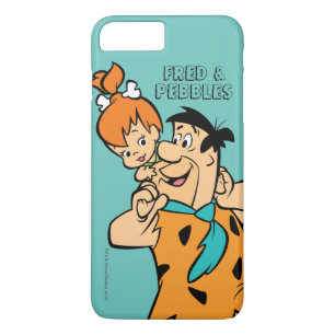 Flintstenen   Fred & Pebbles Flintstone iPhone 8/7 Plus Hoesje