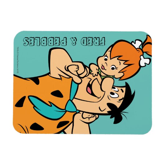Flintstenen | Fred & Pebbles Flintstone Magneet (Horizontaal)