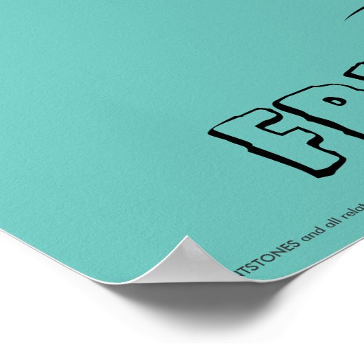 Flintstenen | Fred & Pebbles Flintstone Poster (Hoek)