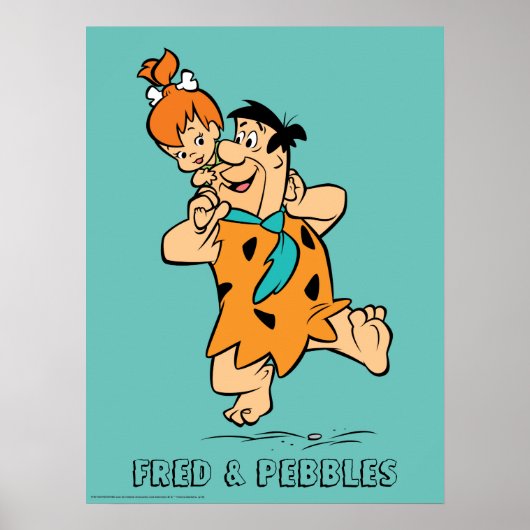 Flintstenen | Fred & Pebbles Flintstone Poster (Voorkant)