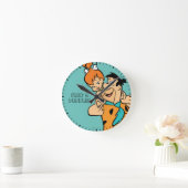 Flintstenen | Fred & Pebbles Flintstone Ronde Klok (Huis)