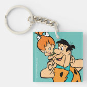 Flintstenen | Fred & Pebbles Flintstone Sleutelhanger (Voorkant)