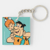 Flintstenen | Fred & Pebbles Flintstone Sleutelhanger (Achterkant)