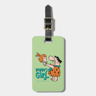 Flintstenen Fred & Pebbles - Papa's meisje Bagagelabel