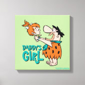 Flintstenen | Fred & Pebbles - Papa's meisje Canvas Afdruk (Voorkant)
