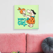 Flintstenen | Fred & Pebbles - Papa's meisje Canvas Afdruk (Insitu (Woonkamer))