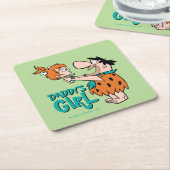 Flintstenen | Fred & Pebbles - Papa's meisje Kartonnen Onderzetters (Schuin)