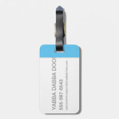 Flintstenen | Fred Sliding Down Tail Bagagelabel (Achterkant verticaal)