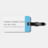 Flintstenen | Fred Sliding Down Tail Bagagelabel (Achterkant horizontaal)