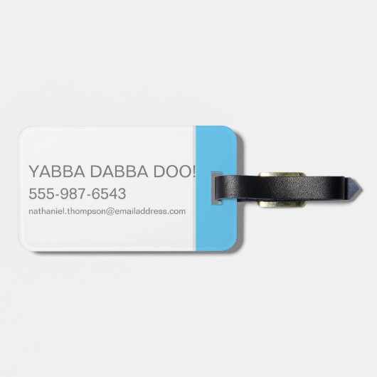 Flintstenen | Fred Sliding Down Tail Bagagelabel (Achterkant horizontaal)