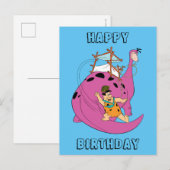 Flintstenen | Fred Sliding Down Tail Briefkaart (Voorkant / Achterkant)