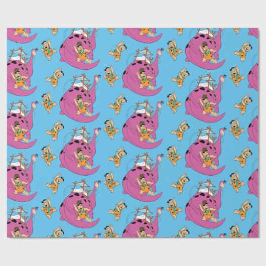 Flintstenen | Fred Sliding Down Tail Cadeaupapier (Vlak)