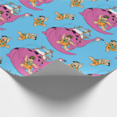 Flintstenen | Fred Sliding Down Tail Cadeaupapier (Hoek)