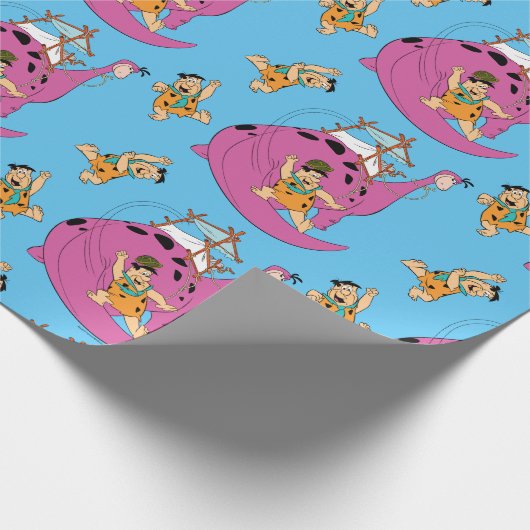 Flintstenen | Fred Sliding Down Tail Cadeaupapier (Hoek)