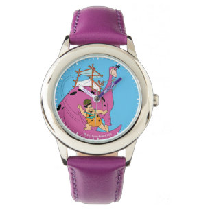 Flintstenen   Fred Sliding Down Tail Horloge