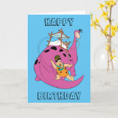 Flintstenen | Fred Sliding Down Tail Kaart (Gele Bloem)