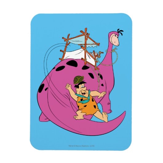 Flintstenen | Fred Sliding Down Tail Magneet (Verticaal)