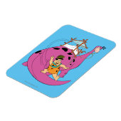 Flintstenen | Fred Sliding Down Tail Magneet (Linkerzijde)