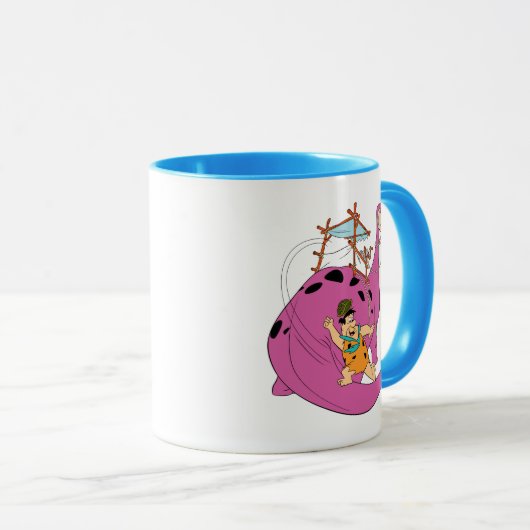 Flintstenen | Fred Sliding Down Tail Mok (Voorkant rechts)