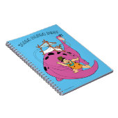 Flintstenen | Fred Sliding Down Tail Notitieboek (Rechterzijde)