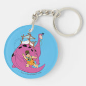 Flintstenen | Fred Sliding Down Tail Sleutelhanger (Achterkant)