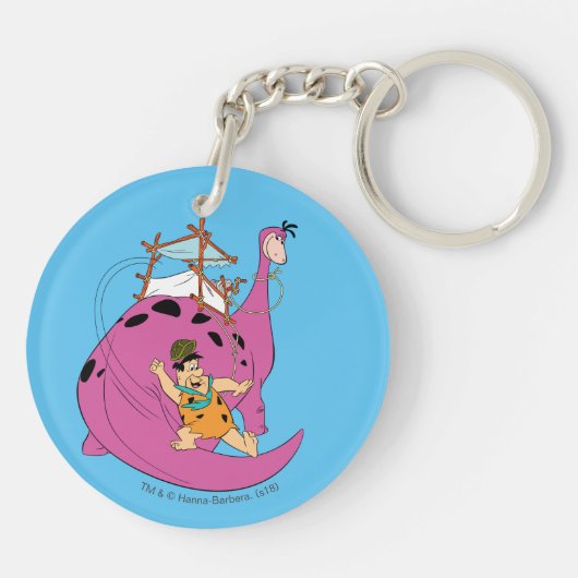 Flintstenen | Fred Sliding Down Tail Sleutelhanger (Achterkant)