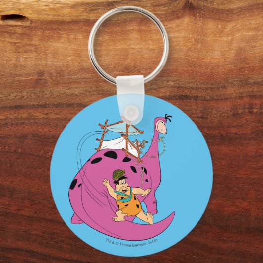 Flintstenen | Fred Sliding Down Tail Sleutelhanger (Voorkant)