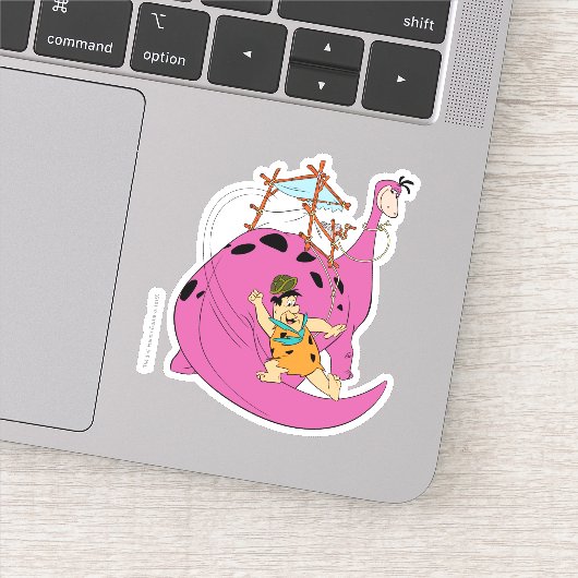 Flintstenen | Fred Sliding Down Tail Sticker (Detail)