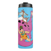 Flintstenen | Fred Sliding Down Tail Thermosbeker (Voorkant)