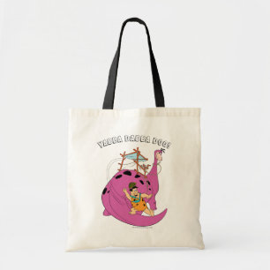 Flintstenen   Fred Sliding Down Tail Tote Bag