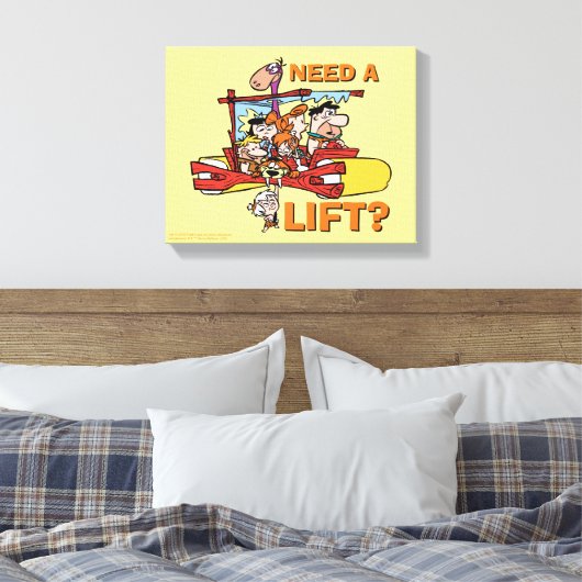 Flintstenen | Heb je een lift nodig? Canvas Afdruk (Insitu (Slaapkamer))