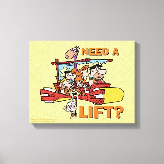 Flintstenen | Heb je een lift nodig? Canvas Afdruk (Voorkant)