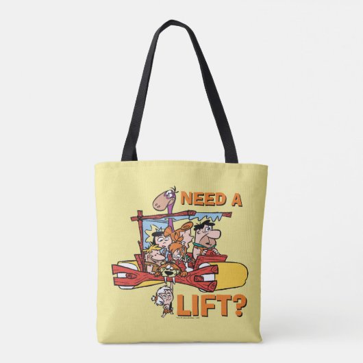 Flintstenen | Heb je een lift nodig? Tote Bag (Achterkant)
