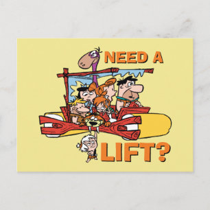 Flintstenen Heb je een lift nodig? Uitnodiging Briefkaart