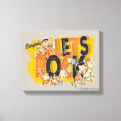 Flintstenen | Iedereen Let's Rock Canvas Afdruk (Voorkant)