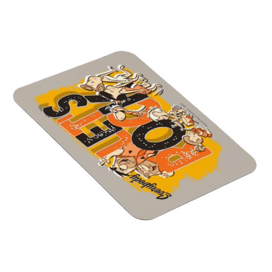 Flintstenen | Iedereen Let's Rock Magneet (Rechterzijde)