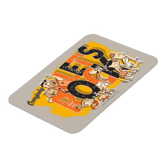 Flintstenen | Iedereen Let's Rock Magneet (Linkerzijde)