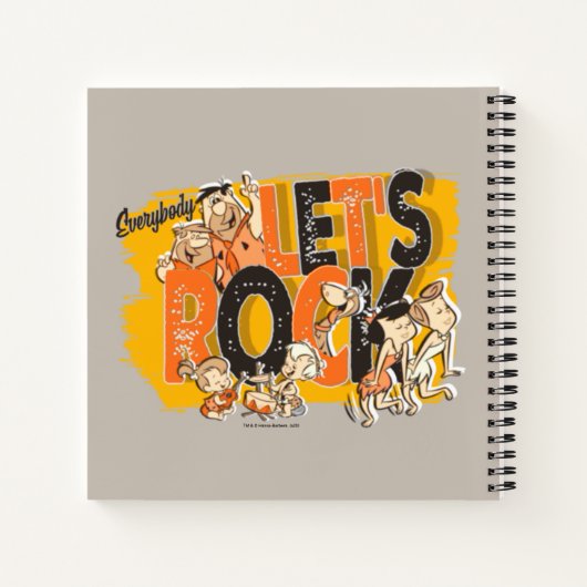 Flintstenen | Iedereen Let's Rock Notitieboek (Achterkant)